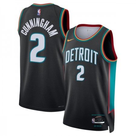 Canotte Uomo Detroit Pistons Cade Cunningham Nike 2025-26 City Edition Nero Swingman